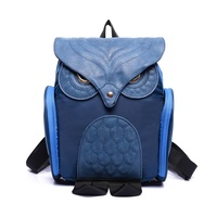 Trendy Women's Satchel Owl Shape and Solid Color Design Backpack - Thumbnail 3