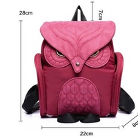 Trendy Women's Satchel Owl Shape and Solid Color Design Backpack - Thumbnail 4