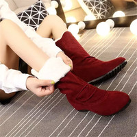 New Winter Fashion Bulb Martin Boots Comfortable Warm Boots - Thumbnail 2
