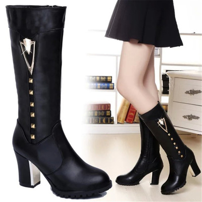 2016 new style boots fashion thick metal rivets martin boots