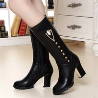 2016 New Style Boots Fashion Thick Metal Rivets Martin Boots - Thumbnail 1