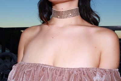 Chocolate Brown GLAM Choker 