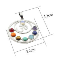 Reiki Chakra Healing Silver Pendant Necklace - OM/AUM  - Thumbnail 2