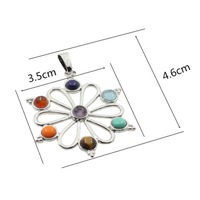 Reiki Chakra Healing Silver Pendant Necklace - Crescent Goddess , God-Man - Thumbnail 4