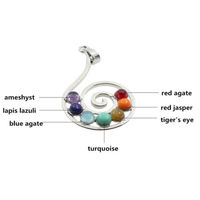 Reiki Chakra Healing Silver Pendant Necklace -Tree of Life - Thumbnail 2