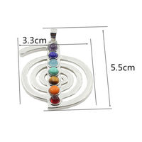 Reiki Chakra Healing Silver Pendant Necklace -Tree of Life - Thumbnail 4