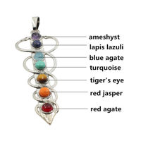 Reiki Chakra Healing Silver Pendant Necklace Angel Wings - Thumbnail 2