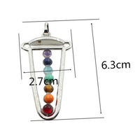 Reiki Chakra Healing Silver Pendant Necklace -  Vajra, Flower, Sword - Thumbnail 4