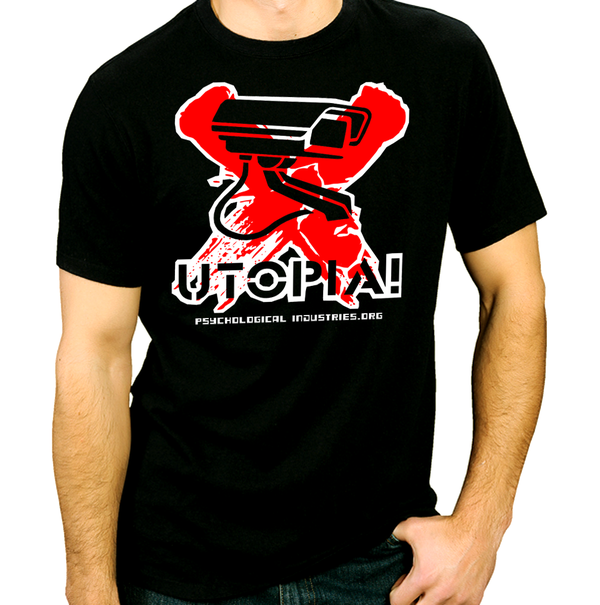 UTOPIA X - on Black T - by Psychological Industries