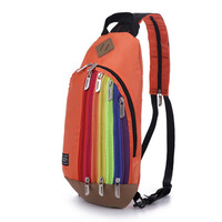 New Backpack Fashion Rainbow Chest Knapsack Korea Girl Backpack Amphibious Bag - Thumbnail 2
