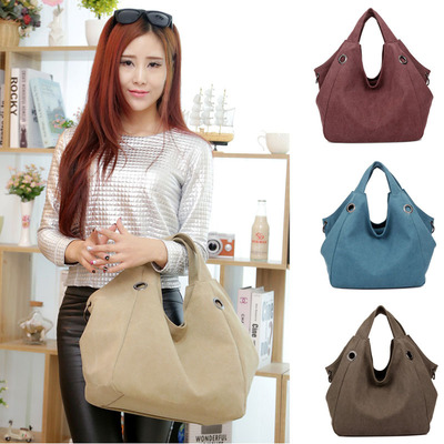 New Fashion Canvas Bag Handbag Large Capacity Shoulder Bag