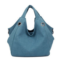 New Fashion Canvas Bag Handbag Large Capacity Shoulder Bag - Thumbnail 3