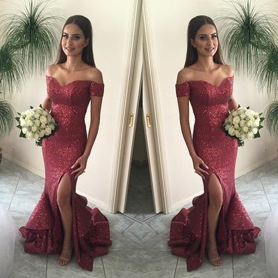 Red mermaid prom dresses, 2016 long prom dresses, sequin prom dresses, sexy prom dresses, custom prom dresses, prom dresses 2016,pd3900419 - Thumbnail 2