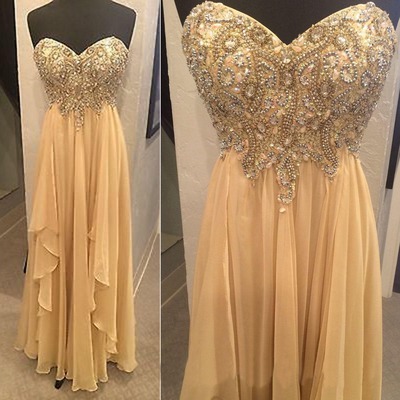Beaded prom dress, 2016 prom dress, champagne prom dress, cheap prom dresses, long prom dresses, bds00147 - Thumbnail 4