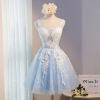 Cute A-line tulle lace short prom dress,formal dresses - Thumbnail 1