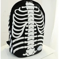 Fashion Skeleton School Backpack Girl Backpack - Thumbnail 2