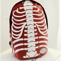 Fashion Skeleton School Backpack Girl Backpack - Thumbnail 3