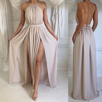 Simple A-line long prom dress, formal dresses - Thumbnail 1