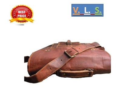 Pure genuine leather messenger satchel 16" vintage bag for unisex sale laptop flap shoulder bag cross body bag for unisex messenger bags