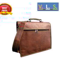 Pure genuine leather messenger satchel 16" vintage bag for Unisex SALE laptop flap shoulder bag cross body bag for Unisex Messenger Bags - Thumbnail 3