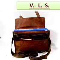 New satchel bag vintage look for men, gift ideas, gift for husband, personalized, personalized wedding gift, 15 inches - Thumbnail 1