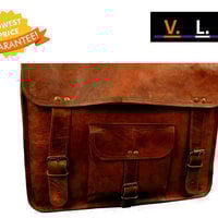 Darker Brown Leather Bag, Handmade Bag for Men, vintage Men Bags, Leather Messenger Bag,Leather Laptop Bag, Shoulder Bags - Thumbnail 3