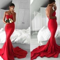 Stylish red sweetheart neck long mermaid prom dress,graduation dress for tenns - Thumbnail 1