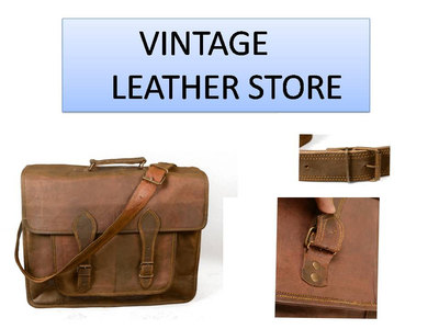 Leather messenger bag 16 inch leather briefcase over-lander leather retro laptop office satchel travel shoulder bag
