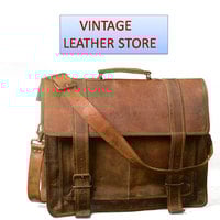 Leather Handmade Bag for Men, vintage Men Bags, Leather Messenger Bag,Leather Laptop Bag, Shoulder Bags - Thumbnail 3