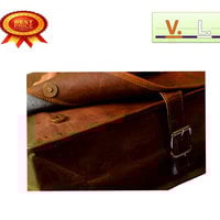 18" New Large Leather bag Handbag Office bag leather briefcase College bag Leather Laptop bag Mac book Bag Unisex leather bag Messenger bag - Thumbnail 3