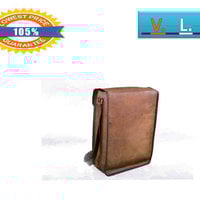 14x11x5" Leather bag Office bag leather Briefcase College bag School bag Laptop bag Macbook Bag Messenger bag shoulder bag for him or her - Thumbnail 3