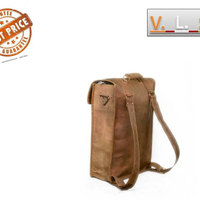 16" Backpack School bag / College bag/ Multi purpose Handmade leather Bga / messenger bag / shoulder bag - Thumbnail 4