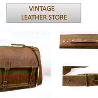 New Style 16 inch leather messenger bag handmade / Laptop bag / MacBook bag /travel/ plain shoulder bag - Thumbnail 1