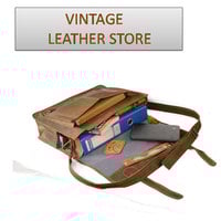 New Style 16 inch leather messenger bag handmade / Laptop bag / MacBook bag /travel/ plain shoulder bag - Thumbnail 2