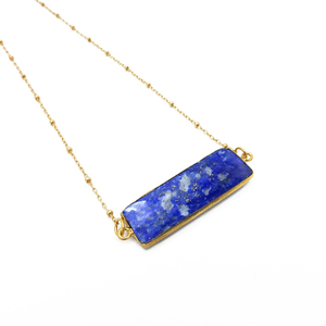 Lapis Lazuli Bar Necklace - Thumbnail 2