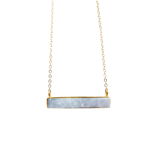Druzy Bar Necklace