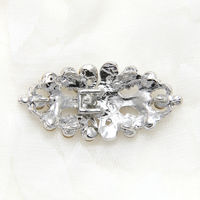  FREE SHIP - Vintage Style Rhombus Rhinestone Crystal Closure Hook and Eye Clasp - Thumbnail 2