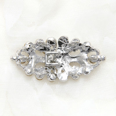  free ship - vintage style rhombus rhinestone crystal closure hook and eye clasp
