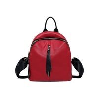 New Couples Backpack Summer Leather Zipper Bag College Leisure Bag - Thumbnail 2
