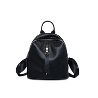 New Couples Backpack Summer Leather Zipper Bag College Leisure Bag - Thumbnail 4