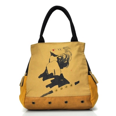 Ethnic style shoulder bag craft canvas handbag