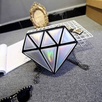 Fashion Shoulder Bags Stitching Diamond Laser Personality Shoulder Bag - Thumbnail 1