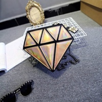 Fashion Shoulder Bags Stitching Diamond Laser Personality Shoulder Bag - Thumbnail 2