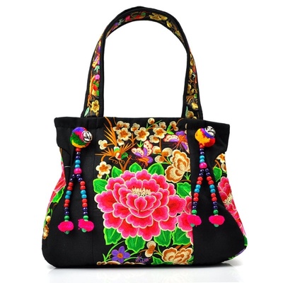 Fashion folk style embroidered handbag women shoulder bag