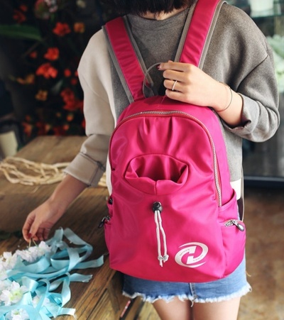 Nylon Waterproof Backpack Fashion Cup Pocket Backpack