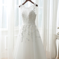 High quality A-line lace short prom dress,evening dresses - Thumbnail 3