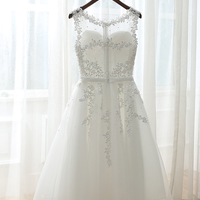 High quality A-line lace short prom dress,evening dresses - Thumbnail 4