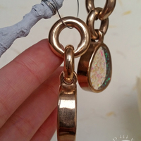 Unicorn Teardrop Ear Weights OOAK Hanging Style for Stretched Ears - Thumbnail 4