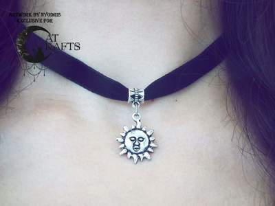 Black velvet sun choker