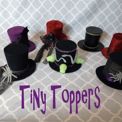 "tiny toppers" no-sew mini top hat pdf pattern & tutorial only. fits adults, children, and dolls.